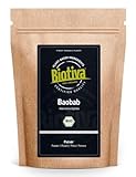 Biotiva Baobab Pulver Bio 250g - Premium Biobaobab - Apothekerbaum - Affenbrotbaum - Adansonia - abgefüllt und kontrolliert in Deutschland - vegan