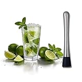 Professioneller Cocktail Stössel - Edelstahl Ice Crusher, Mixer-Stößel Cocktailstößel, zum Debuggen Köstlicher Cocktails,Getränke und Säfte (20 cm)