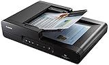 Canon DR-F120 imageFORMULA Flachbett- und Duplex Einzugsscanner (DIN-A4, Farbe, 2.400 DPI, 50 Blatt ADF, 20 Seiten/Min, PDF durchsuchbar, OCR, Software, Twain, schwarz)