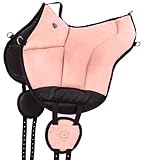 Equinate Reitpad Toledo aus Mikrofaser Rosa - Bareback Pad mit pflegeleichter Neopren Unterseite - Reitkissen Baumloser Sattel