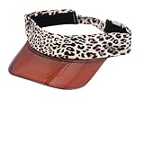 FOMIYES 1 Stück Schirmmütze Für Frauen Rand Drucken Gepard Kappe Leopardendruck Visier Mütze Mit Leopardenmuster Persönlichkeitsobergrenze Stylische Mütze Plastik Beige