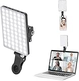 Newmowa 60 LED Videolicht, 3200-5600K 3 Lichtmodi und Helligkeit 10-stufiges dimmbares CRI95 + High Power Panel-Licht, eingebauten Akkus für Phone, iPhone, Android, iPad, Laptop