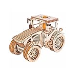 RJGYMTAZ 3D-Puzzle aus Holz, DIY-Modellbausätze, Puzzle, mechanischer Traktor-Modellbausatz aus Holz for Bauen for Erwachsene und Kinder, detailliert und robust, Gummibandmotor, 27,9 x 17,8 cm