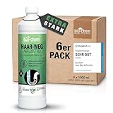 bio-chem Haar-Weg Abflussfrei – Abflussreiniger EXTRA STARK – 6x 1000 ML - Bis zu 20 Anwendungen je Flasche Rohrreiniger – Extrem effektiv & materialschonend gegen Verstopfungen & Haare - Made in DE