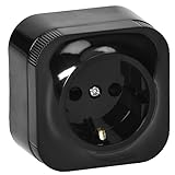 Miratic Steckdose Aufputz Steckdose Wand 2P+Z Schuko IP20 (1 Steckdose)