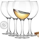 CRYSTALIA Luxury Kurze Weingläser 4er Set, 365 ml 100% BLEI FREI Weingläser Kurz, Spülmaschinenfest Weinglas mit Kurzer Stiel, Wine Glasses Wein Gläser, Perfekt für Restaurant und Zuhause Rotweinkelch