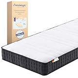 Arensberger Lara Federkernmatratze 160x200 cm - 19cm Höhe - Matratze mit Schaumstoff Schicht - H2 H3 Mittelfest – 7 Zonen - Taschenfederkern - Liegekomfort