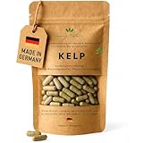 Kelp Kapseln 400mg – 346µg Jod aus Kelp – Hochdosiert & Laborgeprüft – Natürliche Braunalge – Vegan, in Deutschland produziert – 60 Kapseln von sunny nature®