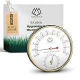 NORDHOLZ® Sauna Thermometer Hygrometer 2in1 - Zuverlässig & genau für die richtige Temperatur und Luftfeuchtigkeit - Sauna Hygrometer für eine wohltuenden Atmosphäre - Hochwertiges Sauna Zubehör