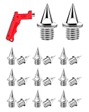 AORHOFJ 20 Stück Schuhspikes 6mm Spike-Schlüssel mit Spikes, Stabile Stahlspikes 6mm Pyramide Ersatzspikes Athletische Schuhe Ersatzspikes Weitsprung Laufen Wandern
