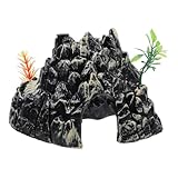 HANABASS Elektrisches Vulkanmodell mit Nebelspray Licht und Geräusch Simuliertes Vulkanausbruch für Dinosaurier Enthusiasten und Sammler Tragbar und Beeindruckend