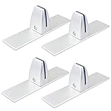 MOUNTAIN_ARK 4 Stück Büro Schreibtischtrennwand Clip, Klemmhalter für Plexiglas, Tischklemme für spuckschutz, Aluminiumlegierung lackierte Oberflächen