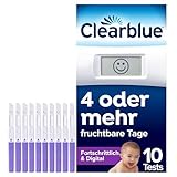 Clearblue Fruchtbarkeits-Ovulationstest-Set, 10 Tests + 1 digitaler Testhalter, Fruchtbarkeitstest für Frauen/Ovulation, fortgeschritten und digital (testet 2 Hormone), schneller schwanger werden