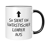CupHaven® Lehrer Tasse Fantastischer Lehrer Lehrerin Schullehrer Schullehrerin Kaffeetasse Kaffeebecher Becher Geschenk Geschenkidee