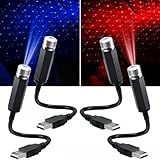 LED Auto Sternenhimmel Decke, 4 Stück Innen Atmosphäre Licht, USB Mini Auto Decke Starlight Projection, (Mehrere Modi, 5V-12V, USB LED, 360°Rotation, Zuhause Party)