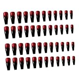 Cabilock 2 Kartons Rote Schwarz Farbverlauf Full Cover Press Nägel Coffin Form Extra Lang Boxen Künstliche Nail Art Tips DIY Für Damen Fußnägel Kleben