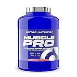 Scitec Nutrition Muscle Pro, Aromatisiertes Eiweiß Getränkepulver mit mehreren Proteinquellen, Kreatin, mit zugesetzten Aminosäuren, 2.5 kg, Erdbeerjoghurt