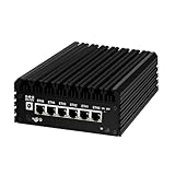 AIOPCWA N150 Mini PC Firewall Appliance (N100 Upgrade), Fanless Mini Computer with 6 Port 2.5GbE i226-V LAN, OPNsense Micro PC DDR5 8GB RAM 128GB SSD, USB-C, 3-Display, 2-NVMe, TF