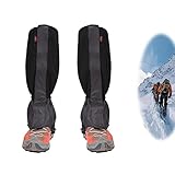 Outdoor Gamaschen,Gamaschen Wandern,wasserdichte Gamaschen,Atmungsaktive Beinschutz,wasserdichte Einstellbare Gamaschen für Outdoor-Hosen zum Wandern,Klettern,Schneewandern Trekking Jagd,Schwarz
