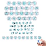 Buchstaben Ausstecher für Fondant,Tangger 62 pieces Fondant Ausstecher Buchstaben,Buchstaben Zahlen Ausstechform Ausstecher,Buchstaben Ausstecher,Fondant Ausstecher Backen Zubehör für Kuchen, Keks