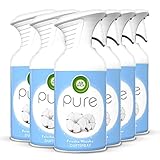 Air Wick PURE Frische Wäsche – Sanftes Duftspray geruchsneutralisierend & ohne feuchten Niederschlag – Duft: Frische Wäsche – 6 x 250 ml