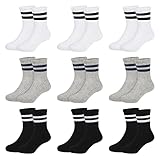 Auranso Socken kinder Sportsocken Jungen Kindersocken Mädchen (9 Paar) Baumwoll Socken Tennissocken