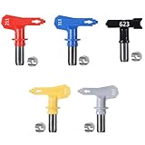 Dent-de-lion Airless-Düse, 5 Stück, Spritzpistole, wendbar, für Spritzpistole, Hochdruckfarbe (211,313,415,517,623)