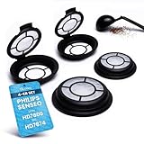 DL-pro 4-er Set Nachfüllbare Kaffeepads für Melitta 180424 Permanent Padfilter Kaffeefilter für Senseo Kaffeemaschine HD7800 bis HD7874 4 Stück mit Kaffeepulverlöffel