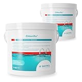 BAYROL Chlorifix 2 x 5 kg - Chlorgranulat Pool zur Schockchlorung bei Wasserproblemen, trübes Wasser, Algen im Pool - schnelllöslich - Chlor Granulat Pool - Algenvernichter