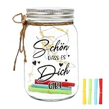 Yuragim LED Flaschenlicht mit Spruch, Beleuchtete Flasche Dekoflaschen mit Korken Leuchtflasche Sandgestrahlt Dekoflaschen Geschenke für Geburtstag Weihnachten Freundin Geschenke