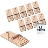 VonBueren 10 x Mausefalle Schlagfalle | Mausefallen aus Holz | giftfreie Mäusefalle | Mouse Trap | Made in Germany