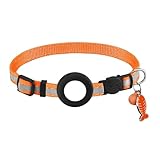 BHFYOB Reflektierendes Katzenhalsband mit Tracker-Halter und Glocke für kleine Katzen, Hunde, Welpen, Haustiere, wasserdichtes Halsband