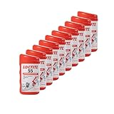 Loctite Gewindedichtfaden 55 (10x), Gewindeabdichtung, Polyvinylchlorid, Kunststoff, Edelstahl, Metall, Dichtmittel