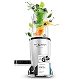 GOURMETmaxx Mr. Magic Mixer | Smoothie Maker - 4-tlg. | Standmixer mit Mixbecher & Frischhaltedeckel | Blender mit 8 Funktionen | Food Processor für Shakes, Smoothies, Shots & Co.
