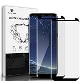 [2 Stück] Schutzfolie für Panzerglas für Samsung Galaxy S8, 9H Härte Panzer Schutz Glas, 3D-Volle Bedeckung Keine Blasen Anti-Kratzen Folie, HD Klar Panzerfolie Displayschutz für Samsung Galaxy S8-2