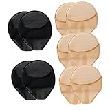 HAPINARY 5 Paare Atmungsaktive Verschleißfeste Damen halbsohlen socken mit Metatarsalpolstern Waschbare Bequeme Unsichtbare Vorfußpolster für Alltag und Verschiedene Schuharten Schwarz und