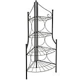 tectake Pflanzentreppe Blumenbank 4 Stufen rund - belastbar bis 40 kg - ca. 30 x 30 x 106 cm