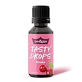 GymQueen Tasty Drops, Kirsche, Flavour Drops ohne Kalorien, 30ml