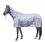 HKM Stars Combo Fliegendecke grau/weiß rückenlänge 145 cm