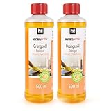 MICROACTIV Orangenöl Reiniger Konzentrat 2 x 500ml - Allzweckreiniger & Fettlöser mit frischem Orangenduft - Universalreiniger Made in Germany