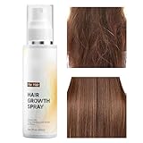 Nahrungsergänzungsmittel für das Haarwachstum – 60 ml Haarwachstumsspray, nicht fettendes Haarwachstumsserum | Volumengebende Behandlung gegen Haarausfall, verhindert dünner werdendes, feines Haarausf