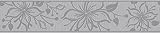 A.S. Création Moderne Blumen Bordüre Selbstklebend Grau Glitzer 346667 5,00 m x 0,13 m Made in Germany