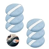 Handpolierschwamm Set, 6 Stück Auto Polierpads Auto Applikator Pads Mikrofaser Polierschwamm Auto Auto Reinigungsschwämme Polierpads Auto Wachs Applikatorpads, für Wachse, Polituren, Lackreiniger