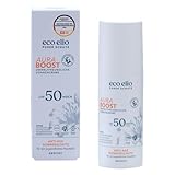 eco elio LSF 50 nachhaltige Sonnencreme 50ml 'Aura Boost' I Sonnencreme ohne Octocrylene und Mikroplastik I Sunscreen Face Sonnencreme Gesicht 50 I Sonnencreme Reisegröße klein