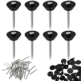 60 Stk Dichtnägel für Noppenbahn Noppenbahn nägel 2.5x30mm Montagenägel Dichtscheibe: 16mm Montageknöpfe mit Nagel für Noppenfolie Baudrainage Hochbeete Blumentöpfe Schwarz