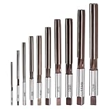 sourcing map Reibahle set 10tlg. 3/4/5/6/7/8/9/10/11/12mm, Genauigkeit H8, Kohlenstoff 6 Nute Zylinderschaft Handreibahle