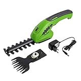 PAKJEL Elektrischer 2-in-1-Heckenschneider, 3,6/7,2 V, Lithium-Ionen-Akku, wiederaufladbare Gartenwerkzeuge, Heckentrimmer für Rasen (Farbe : 7,2 V, Größe : S)