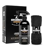 GENTLEMONKEYS Profi Lederreiniger Set (500ml + Mikrofasertuch) • Porentiefe Reinigung Aller pigmentierten Glattleder • Extrem materialschonend • Biologisch abbaubar & nachhaltig