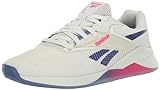 Reebok Nano X4 Damen-Sneaker, Chalk/Step Purple/Laser Pink, 39 EU