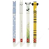 VAVPUP 4 Stück Tintenroller Radierbar,Neutralstift aus Kunststoff mit 0,5-mm-Mine,Animal Erase,Griffiger Gel Radierstift mit Meerestier Motiv für Büro und Schule(4pcs)